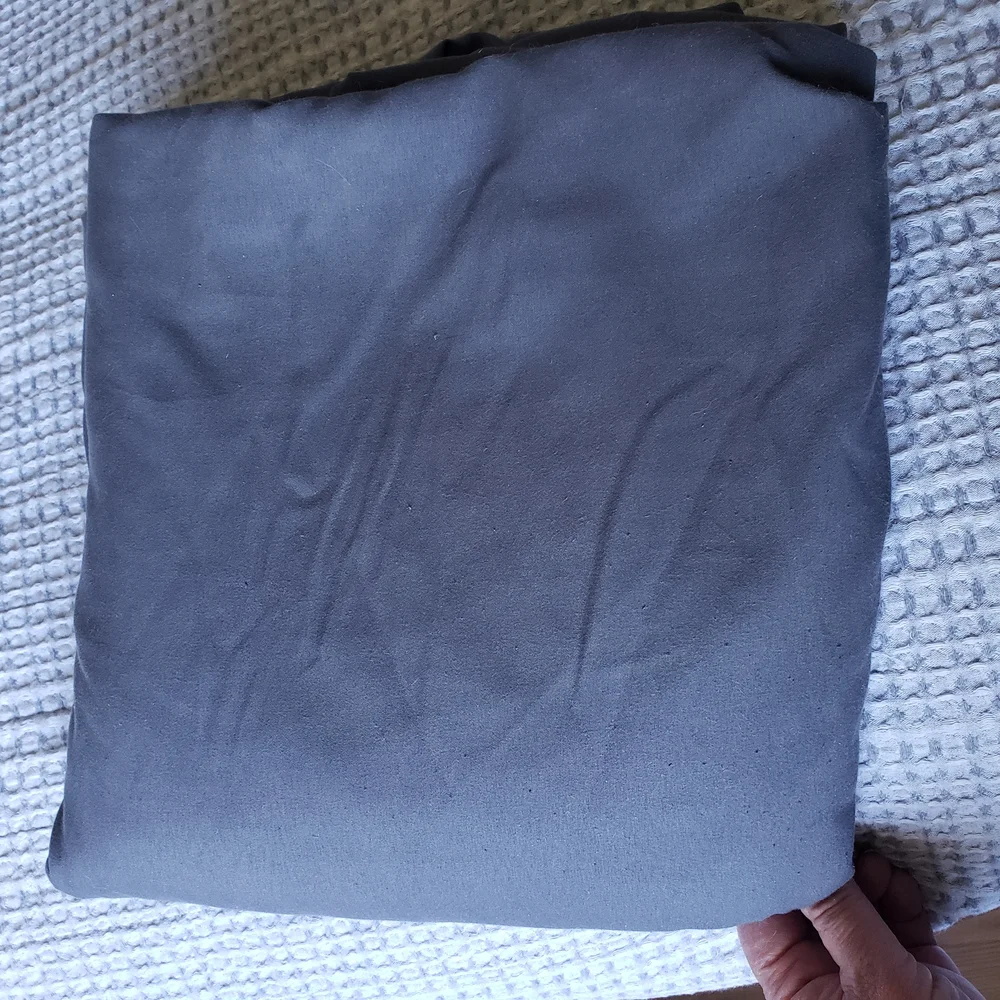 Twin size zippered, microfiber, deep pocket fitted sheet - dark gray.